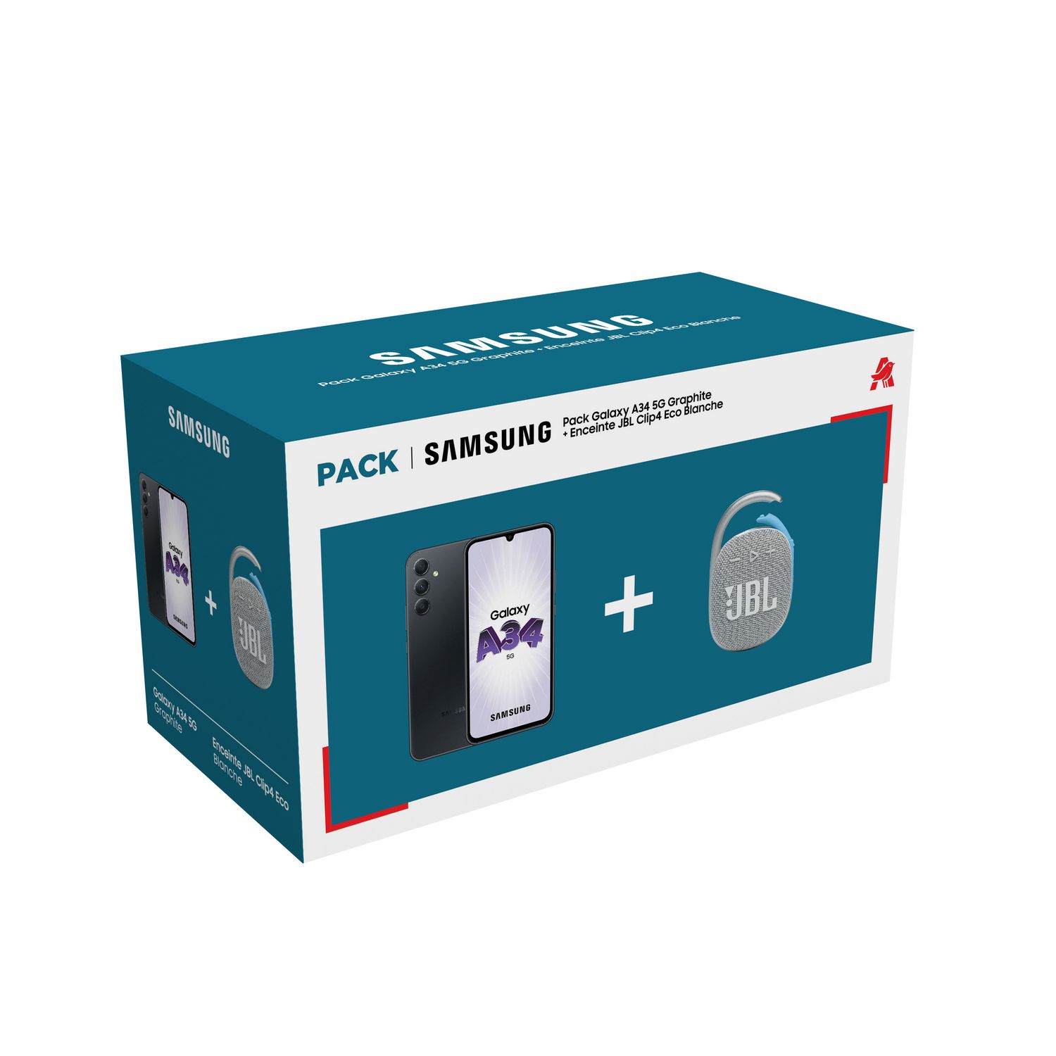 SAMSUNG Pack Galaxy A34+JBL clip 4 Eco pas cher 