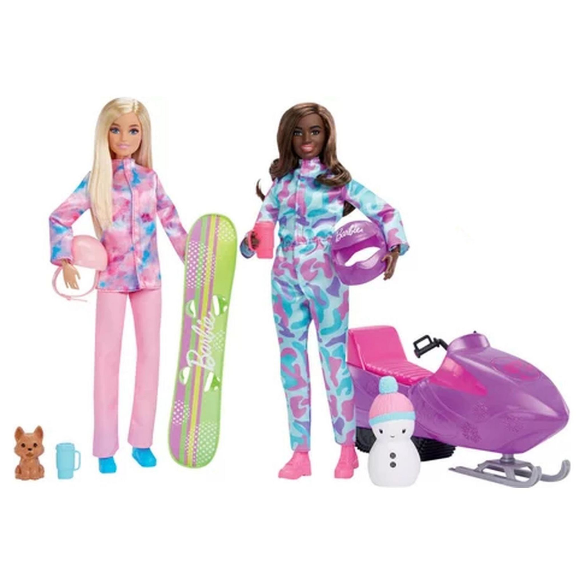 MATTEL Coffret Poup es Barbie Vacances la neige pas cher