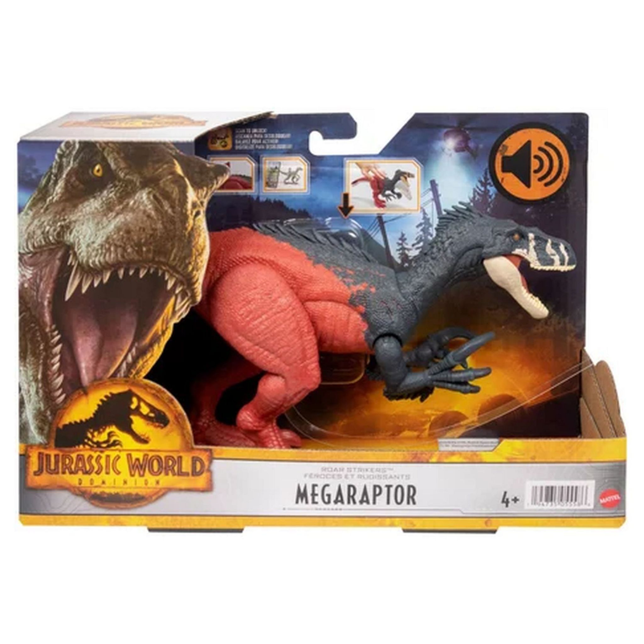 Jurassic World Figurine articulée de Megaraptor, rugissement