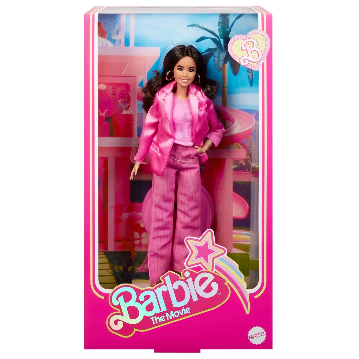 MATTEL Barbie Le Film - Poupée Gloria portant un tailleur-pantalon rose pas  cher 