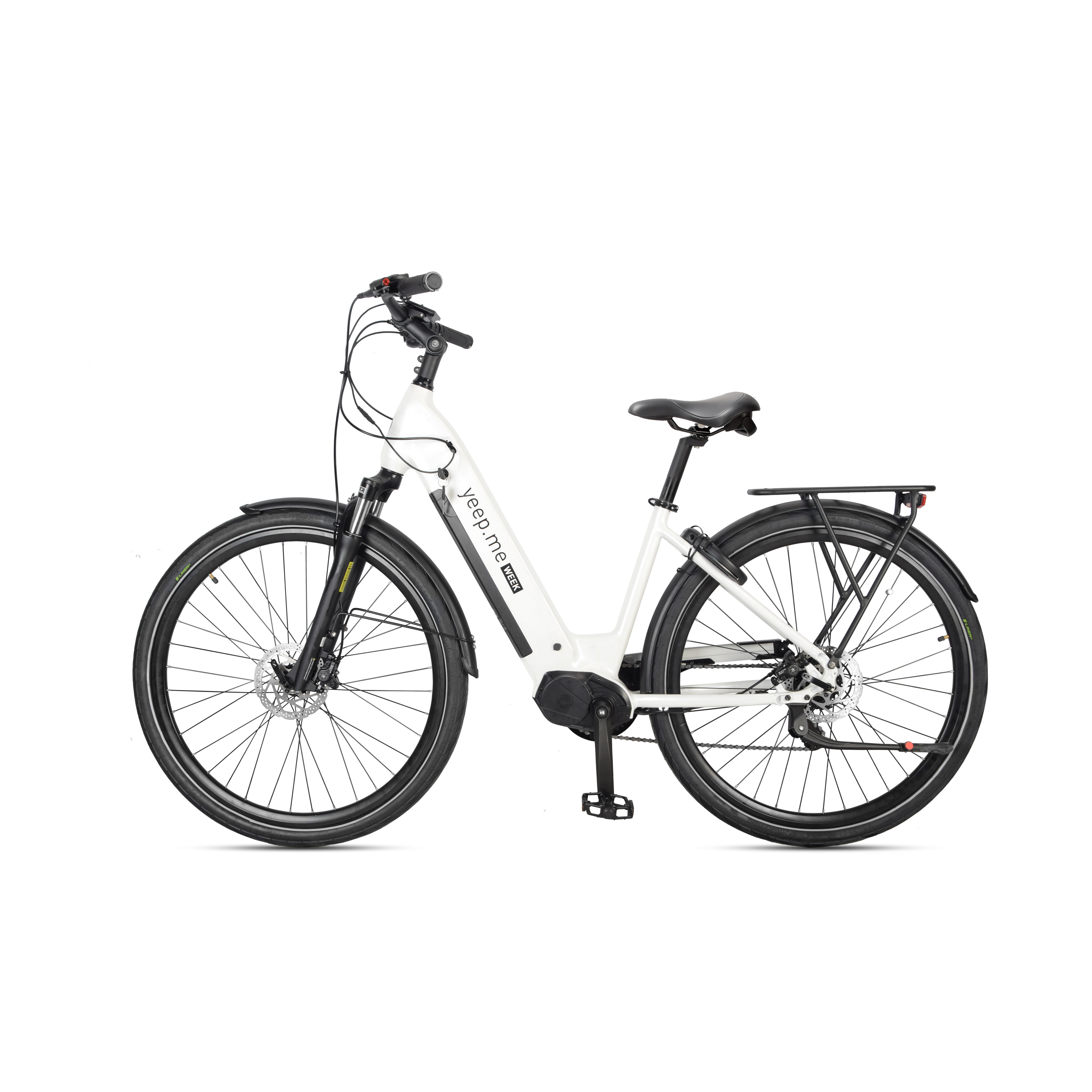 YEEP.ME Velo avec Assistance Electrique Fer Week 28 pouces Blanc pas cher Auchan