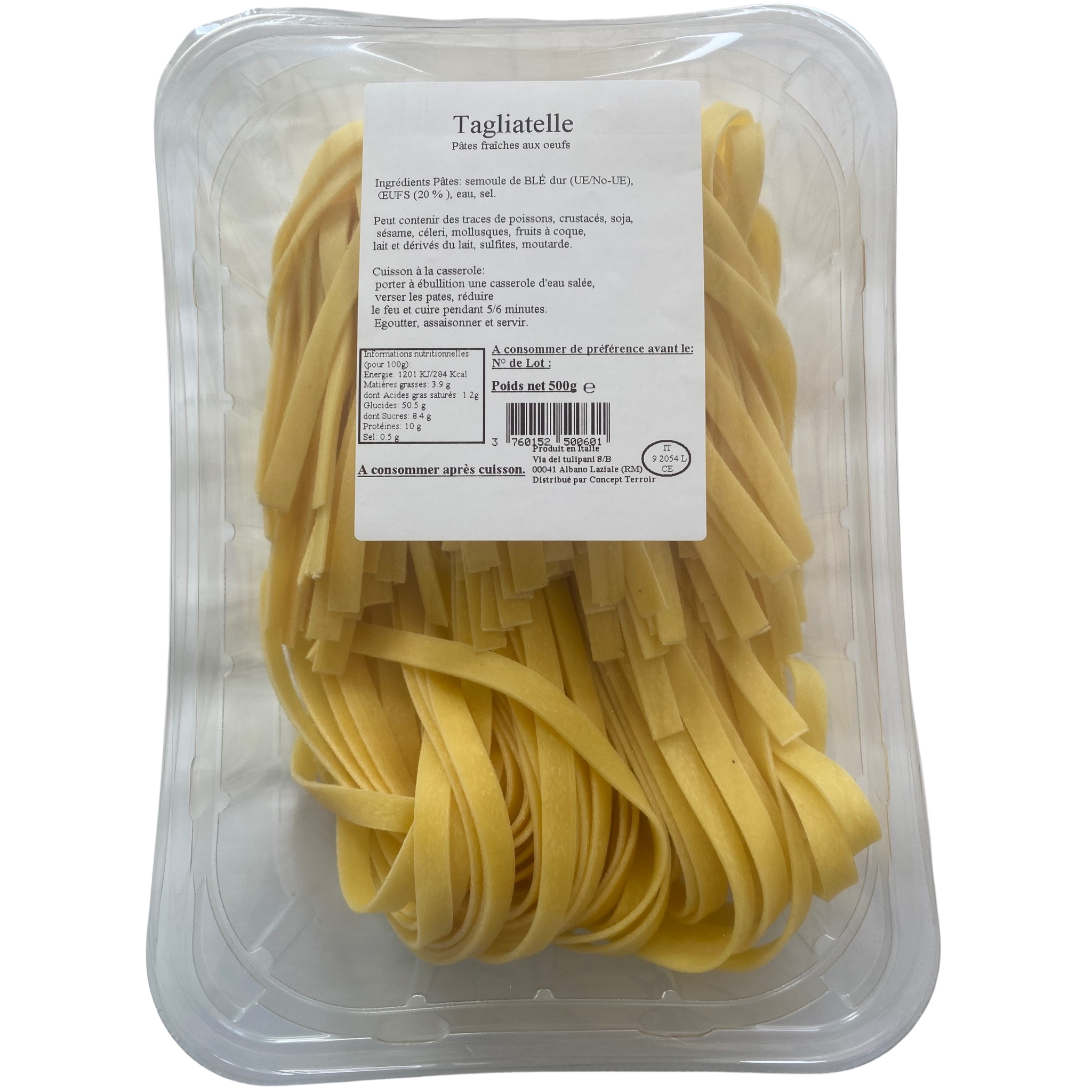 Lot de 2 Pâtes Fraîches Tagliatelle LUSTUCRU de 360g