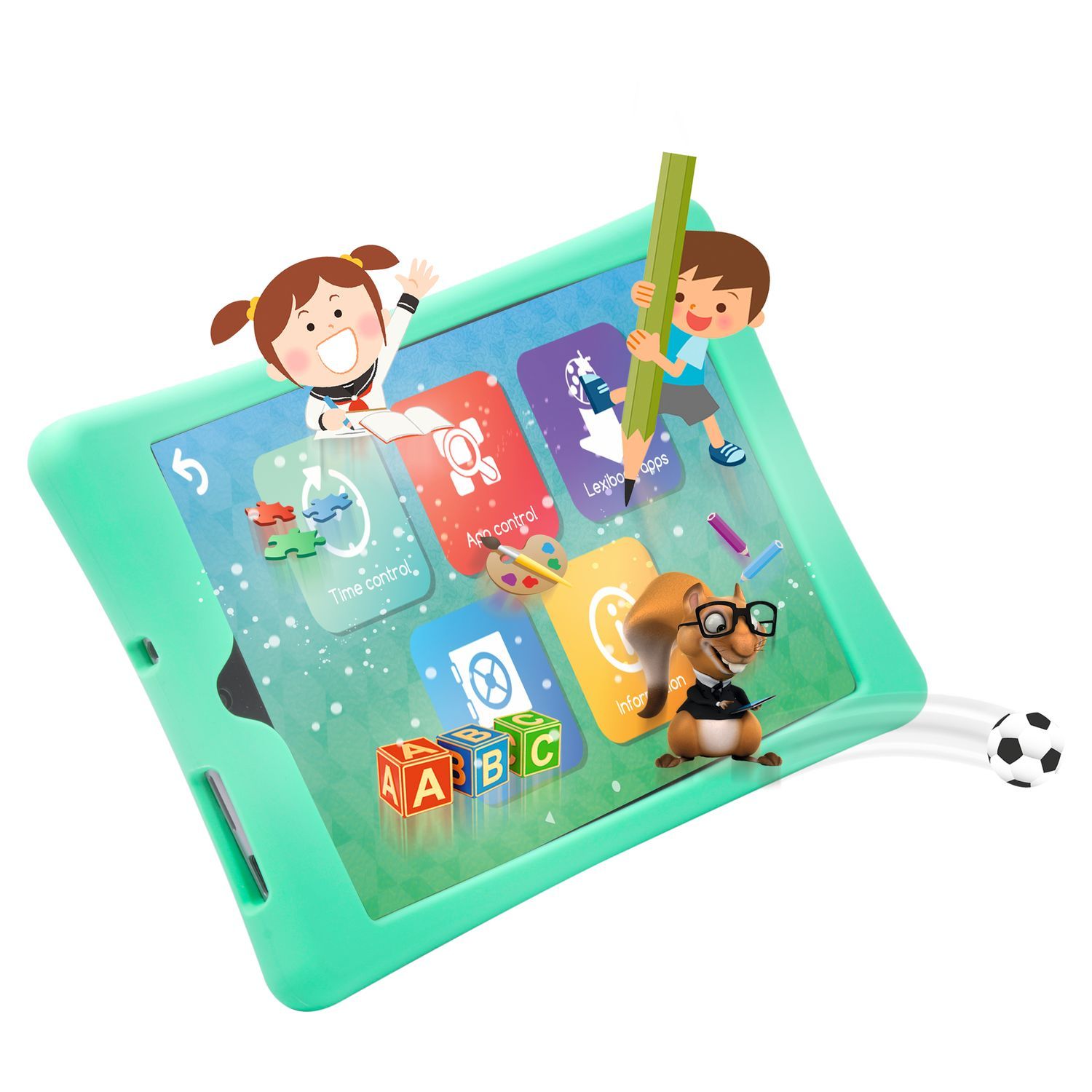 QILIVE Tablette tactile KIDS 8 pouces - 32 Go - Ram 3 Go - Vert