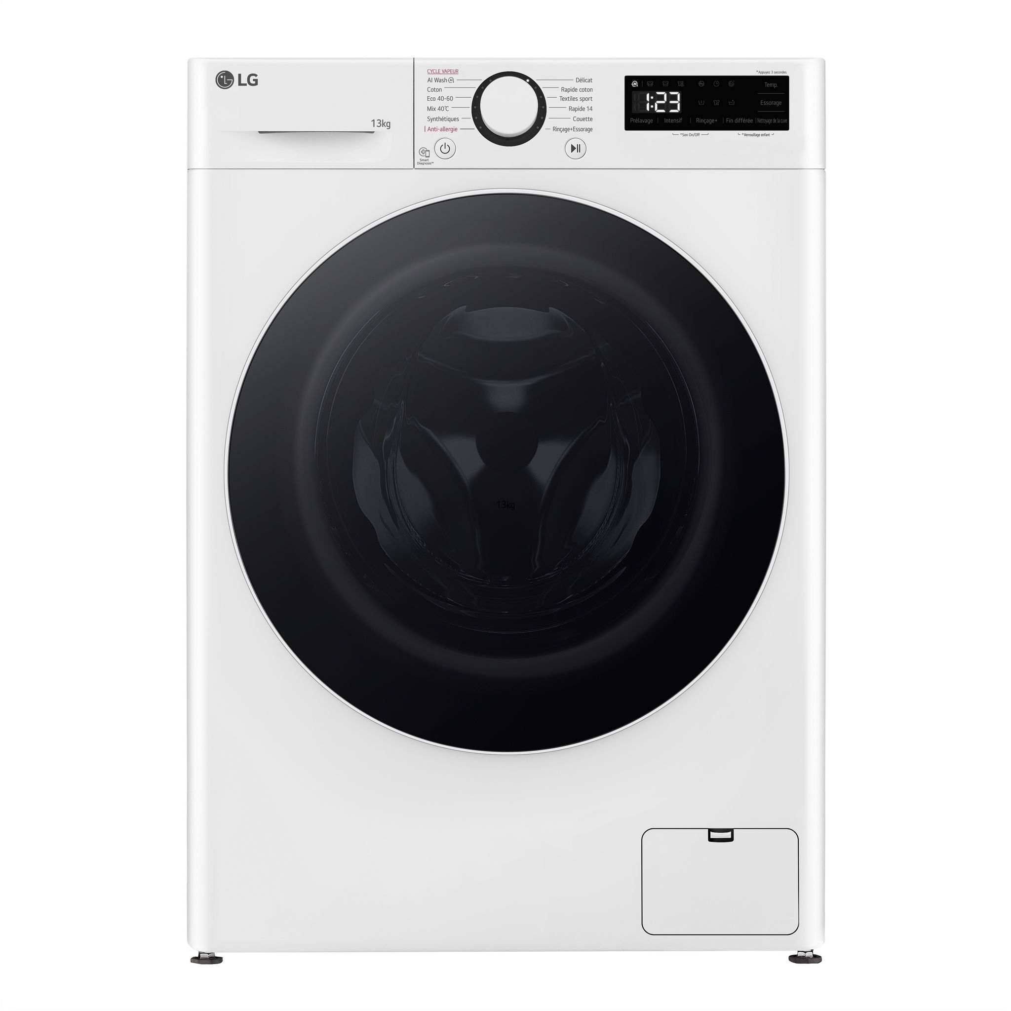 Lave linge hublot à induction LG F82D13WHS - 8 Kg, 1200 T/min, B –