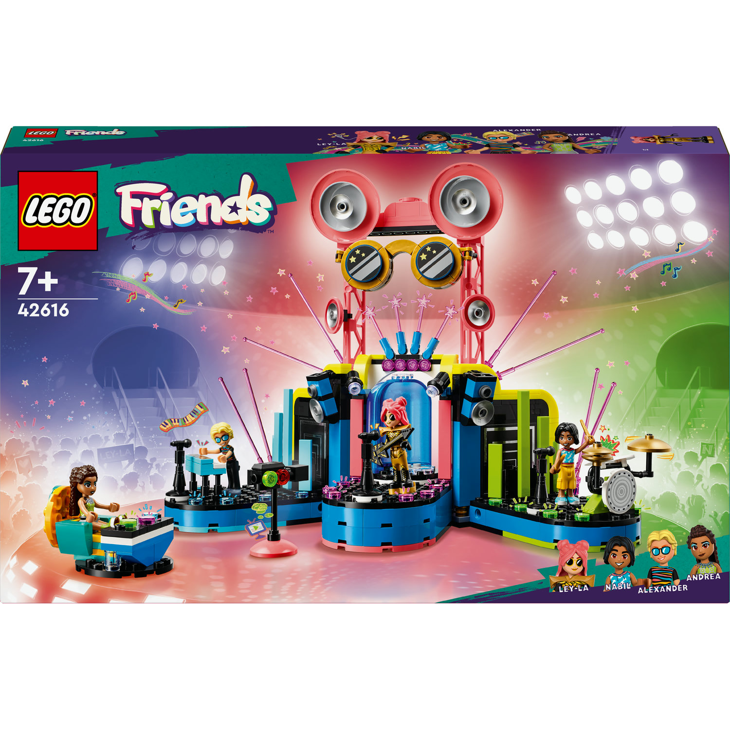 LEGO Friends 42619 Le Tourbus de la Star de la Pop, Jouet Musical avec 4  Mini-Poupées, Cadeau pour Enfants Dès 8 Ans pas cher 