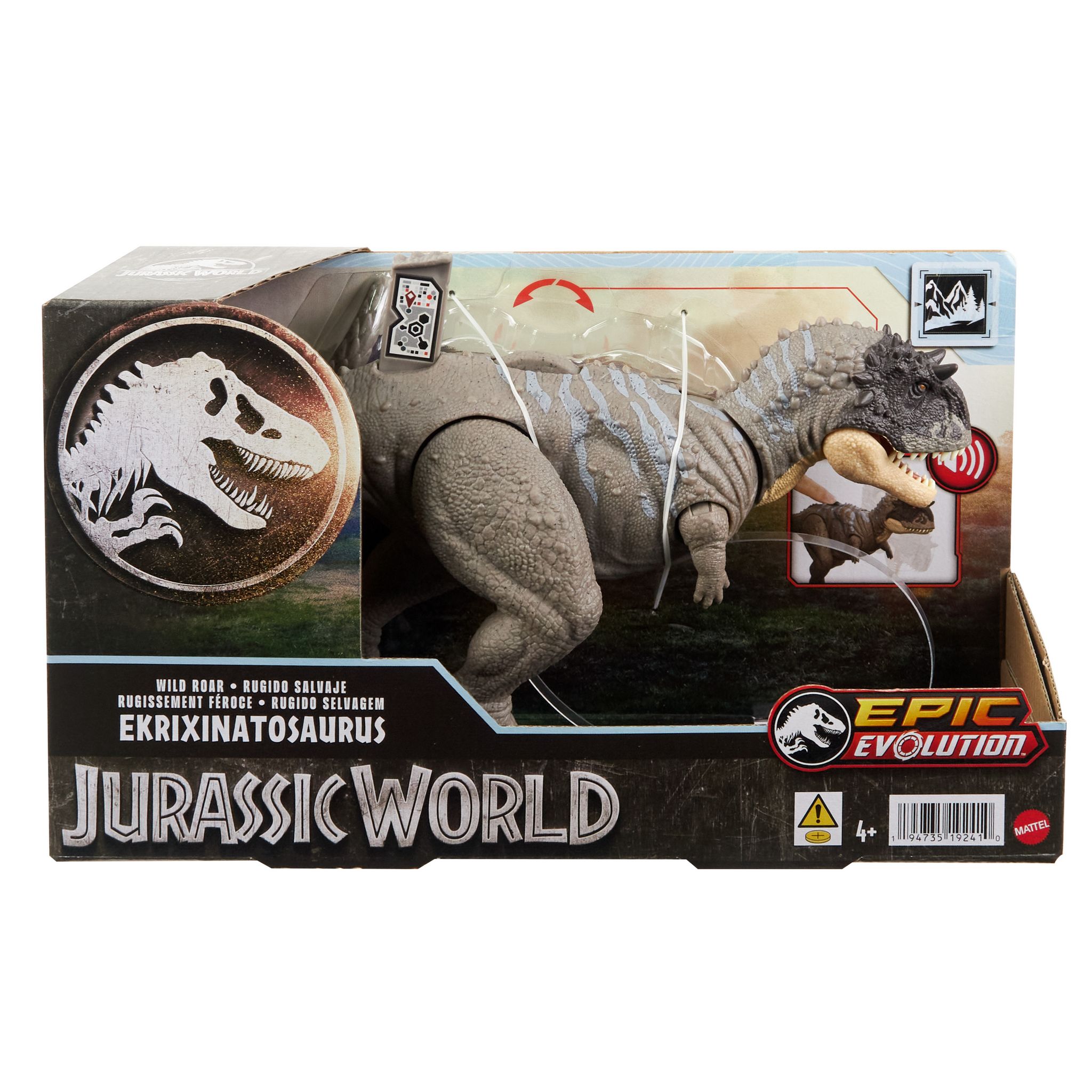 MATTEL Figurine Dinosaure Ekrixinatosaurus Rugissement Feroce Jurassic World pas cher Auchan