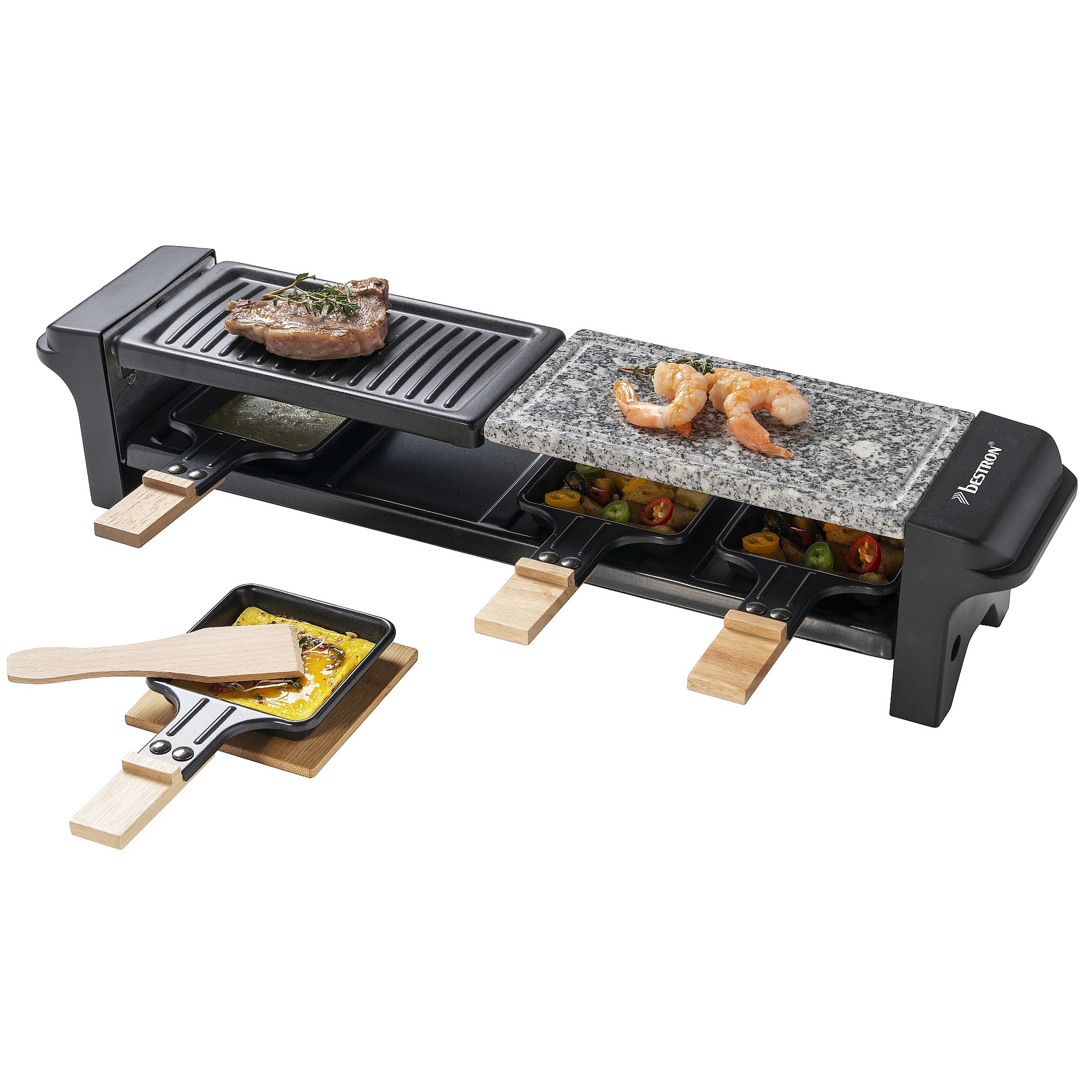 Kitchen chef Appareil à raclette bois 6 personnes 900W KITCHENCHEF pas cher  