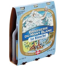 BRASSERIE MONT BLANC Brasserie du mont blanc Bière blanche 4,7% bouteilles 3x33cl 3x33cl