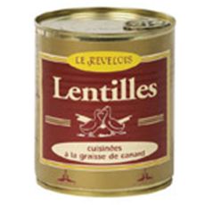 LE REVELOIS Le Revelois Lentiles cuisinées à la graisse de canard 420g 1 personne 420g