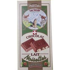 MONTAGNES DE SAVOIE Montagnes de Savoie Tablette de chocolat au lait et noisettes 100g 1 pièce 100g