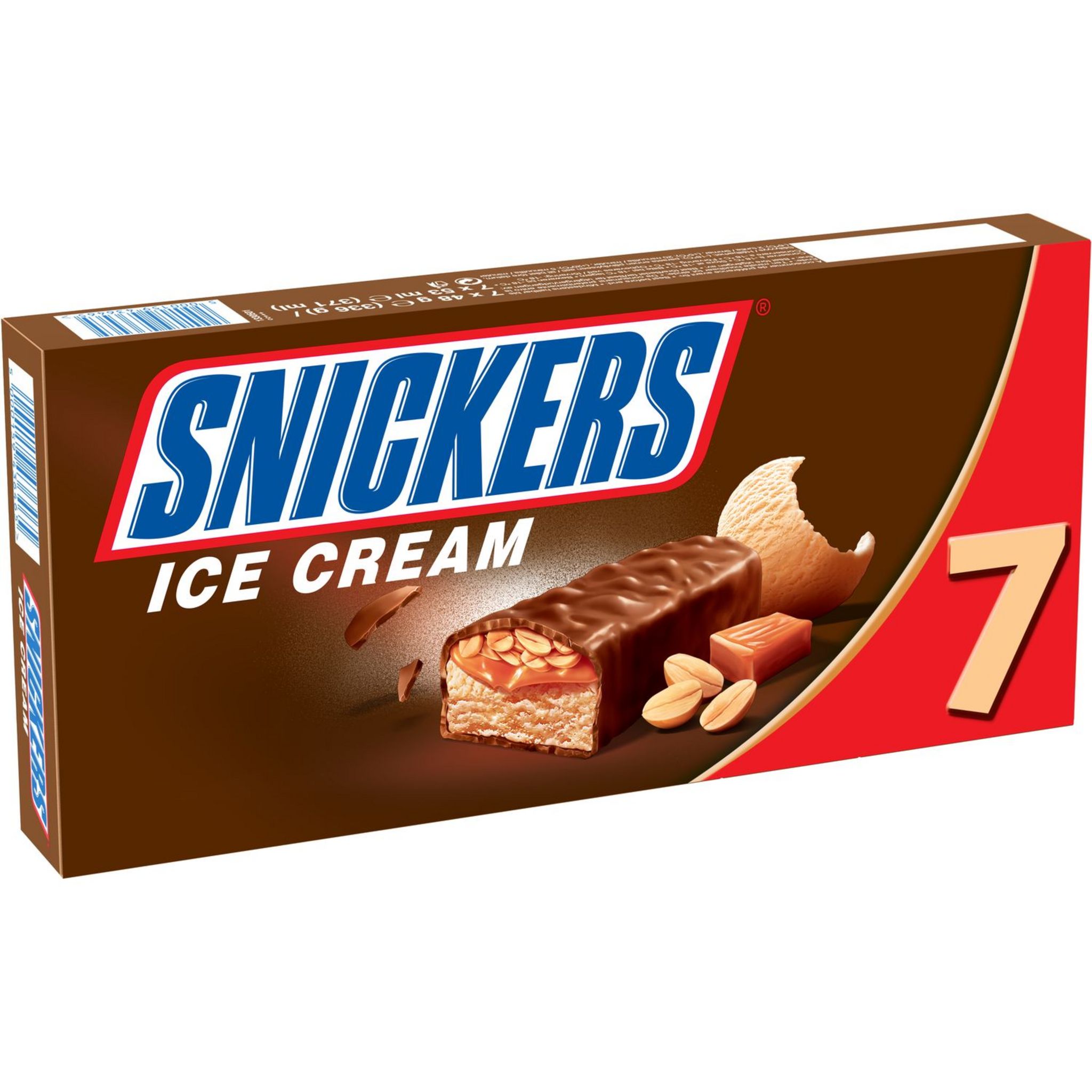 Barres glacées chocolat noisettes 6x34.5 g Snickers