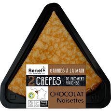 BERTEL Bertel Crêpes de froment au chocolat et noisettes 2 pièces 160g 2 crêpes 160g