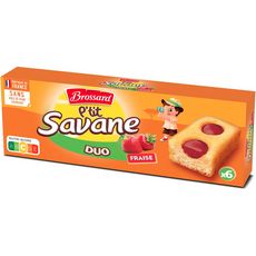 Brossard P Tit Savane Duo Gateaux Fourre A La Fraise 6 Pieces 150g Pas Cher A Prix Auchan