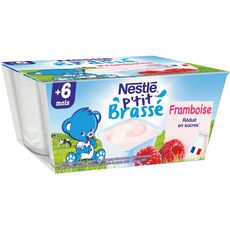 Nestle P Tit Brasse Petit Pot Dessert Lacte Framboise Des 6 Mois 4x100g Pas Cher A Prix Auchan