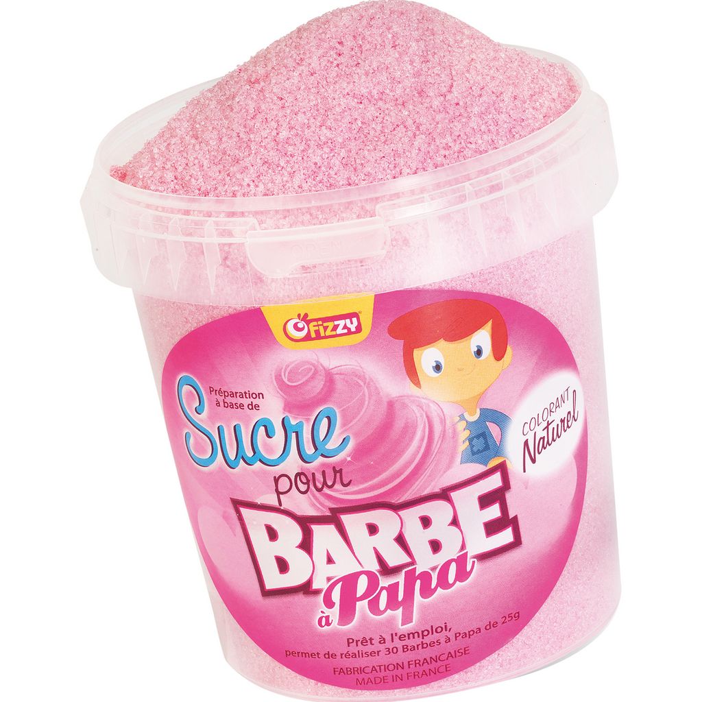 POT DE SUCRE POUR BARBE A PAPA 1KG - Festivitré