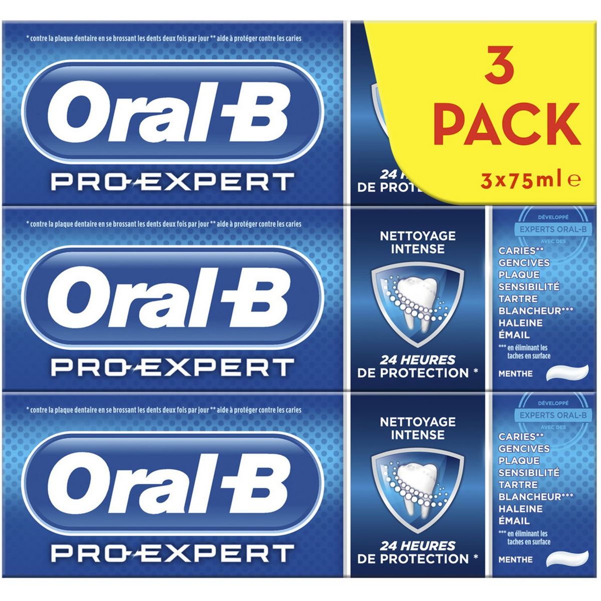 ORAL-B Pro Expert Dentifrice Nettoyage Intense Menthe 2x75ml Pas Cher ...