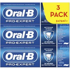 ORAL-B Pro Expert dentifrice nettoyage intense menthe 2x75ml