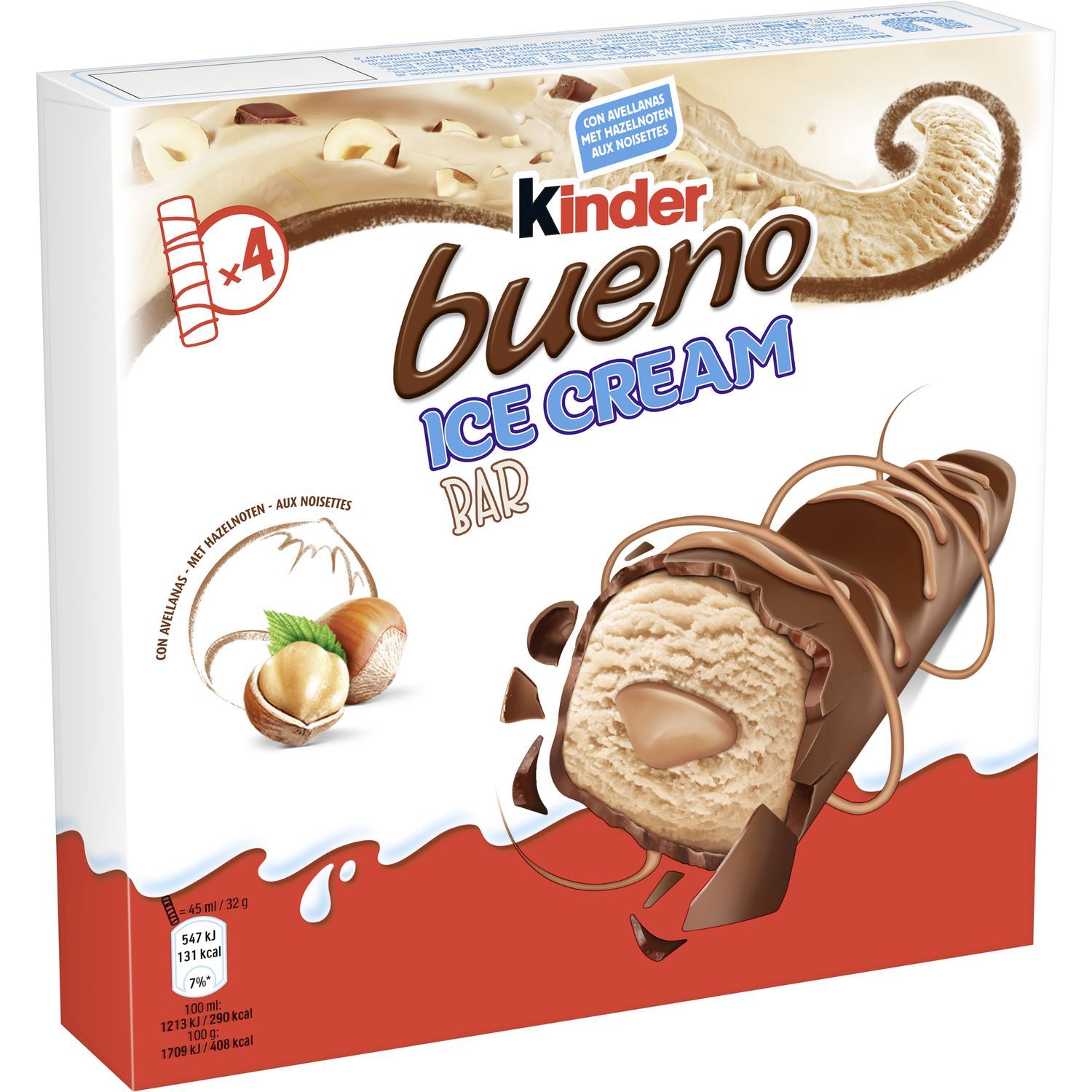 Bueno barres au chocolat au lait et à la crème aux noisettes, 3 x 43 g –  Kinder : En sac