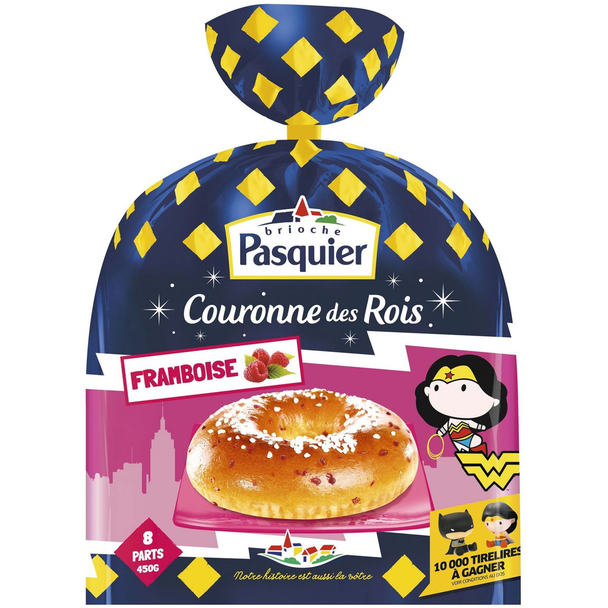 Couronne des Rois avec fève Goût Framboise PASQUIER : la boite de 450g à  Prix Carrefour