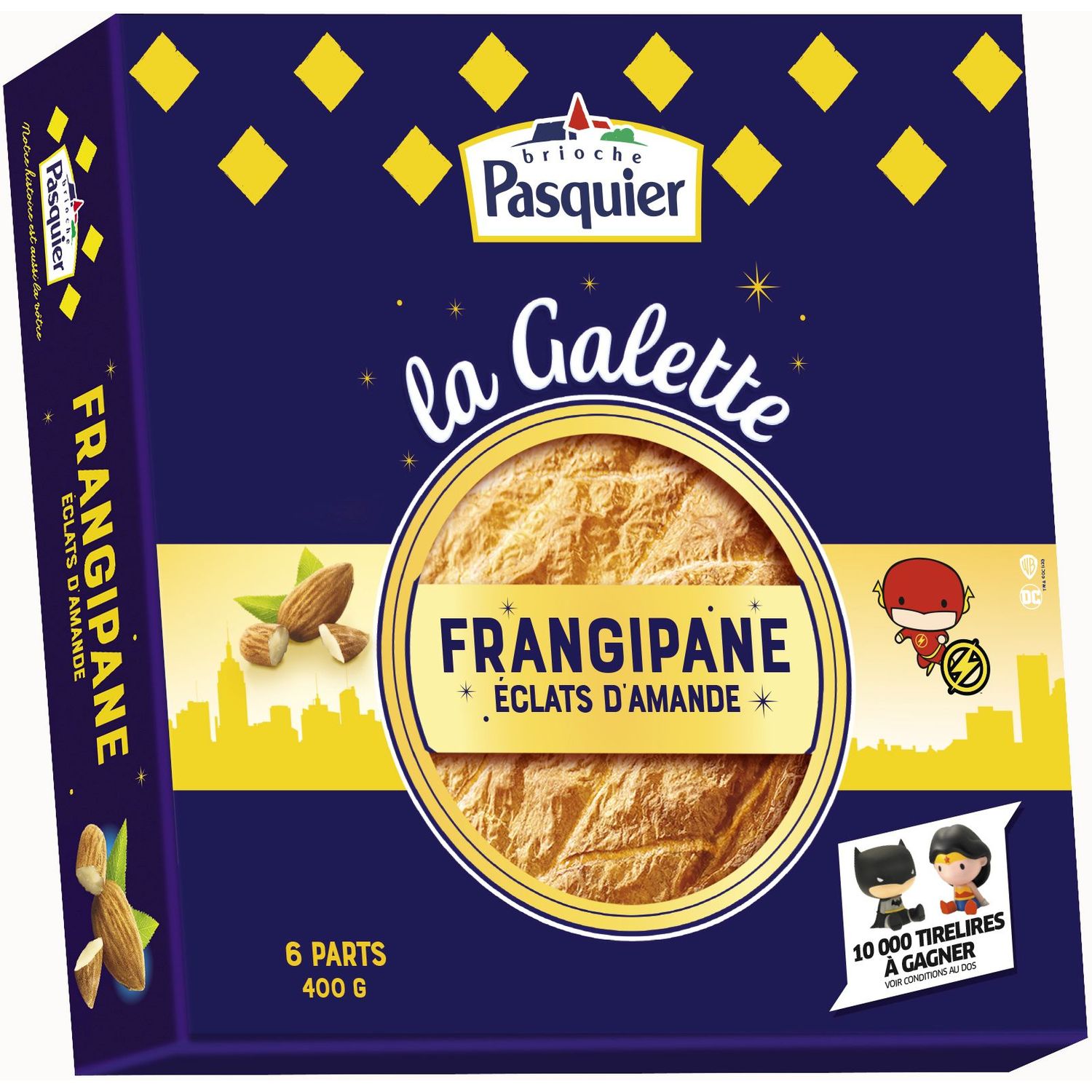 Galette des Rois Chocolat et éclats de noisette - Brioche Pasquier - 400 g