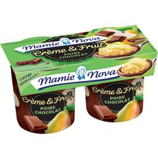 MAMIE NOVA Mamie Nova crème au chocolat sur lit poire x2 -280g