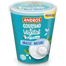ANDROS Gourmand et végétal yaourt au lait de coco brassé nature 400g