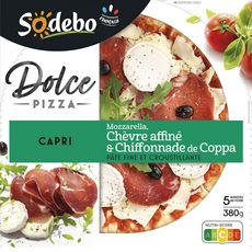 SODEBO Pizza dolce capri chèvre et coppa 380g