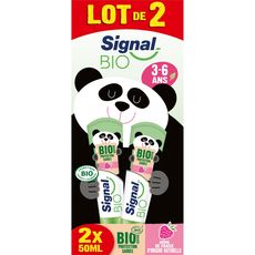 Signal Bio Signal Bio Dentifrice Enfant 3 6 Ans Arome Fraise Origine Naturelle 2x50ml 2x50ml Pas Cher A Prix Auchan