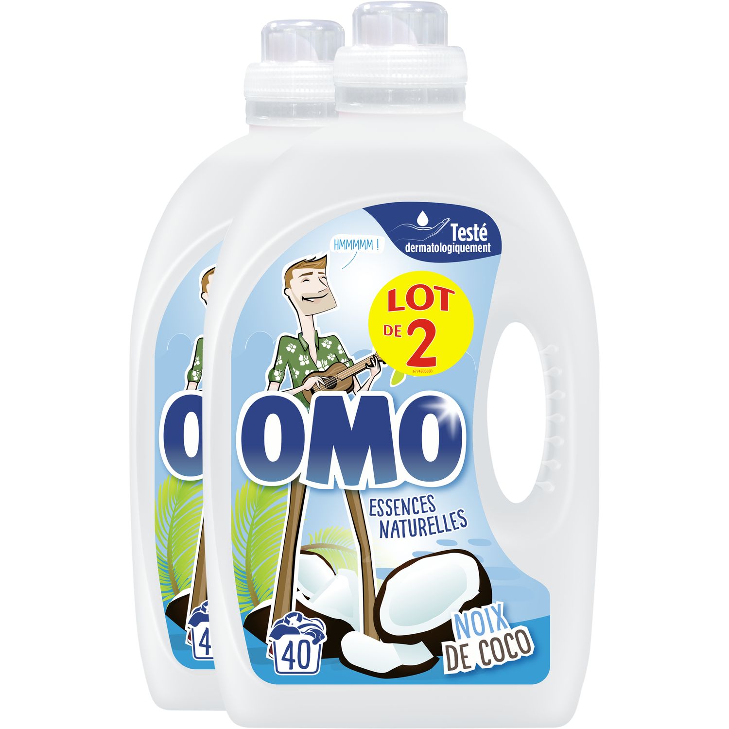 OMO Lessive liquide lavande & patchouli 80 lavages 2x2l pas cher