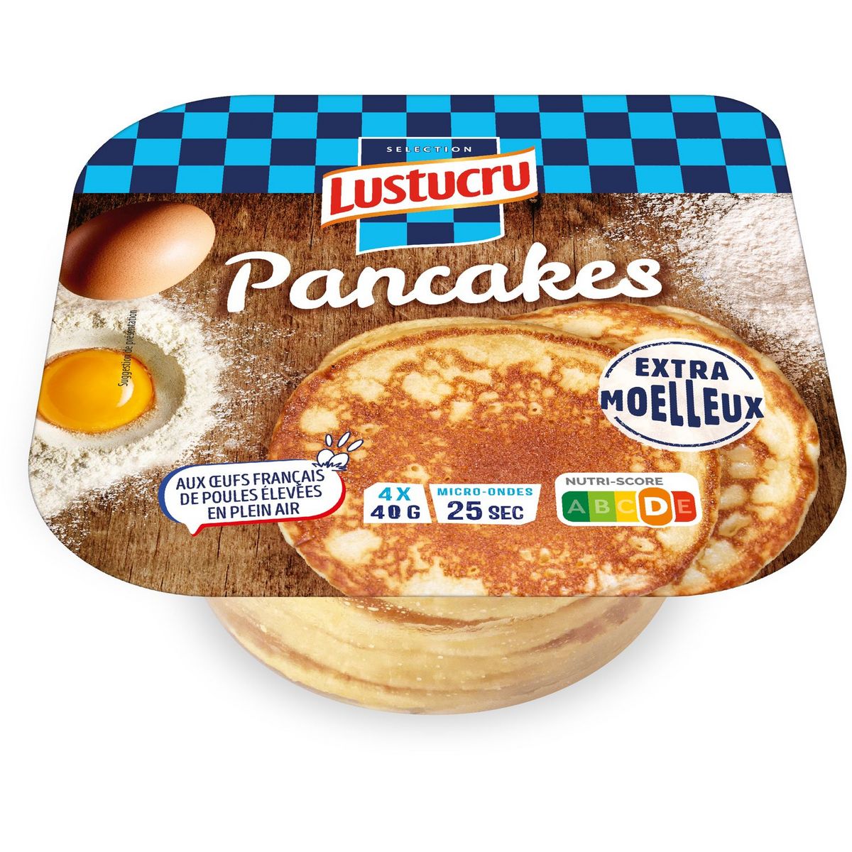 LUSTUCRU Pancakes précuits natures 4 pièces 160g