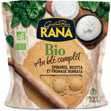 RANA Ravioli au blé complet épinards ricotta et fromage burrata bio 2 parts 250g