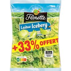 FLORETTE Laitue Iceberg 3 à 4 personnes 300g+33% offert