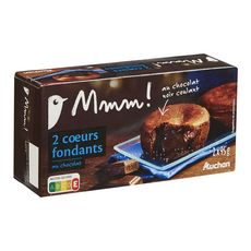 Auchan Mmm Cœur Fondant Au Chocolat 2 Pieces 190g Pas Cher A Prix Auchan