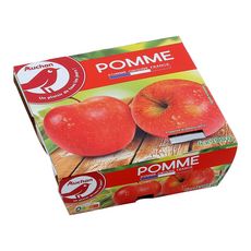 AUCHAN Auchan dessert de fruit pomme 4x100g