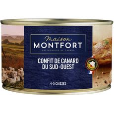 MAISON MONTFORT Confit de canard du Sud-Ouest 4 à 5 cuisses 1350g