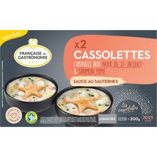 FRANCAISE DE GASTRONOMIE Française de Gastronomie Cassolette noix de Saint-Jacques et saumon 200g 2 pièces 200g