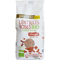 PAYSANS D'ICI Lentille rose de Gascogne bio et équitable 500g