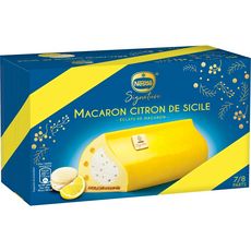 NESTLE Nestlé Signature Bûche glacée macaron citron 7-8 parts 494g 7-8 parts 494g