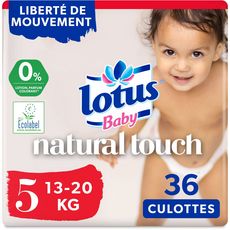 LOTUS BABY Natural touch couches-culottes taille 5 (13-20kg) 36 couches-culottes