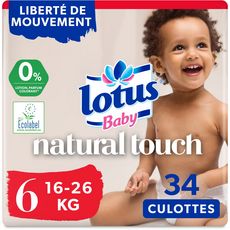 LOTUS BABY Natural touch couches-culottes taille 6 (16-26kg) 34 couches-culottes