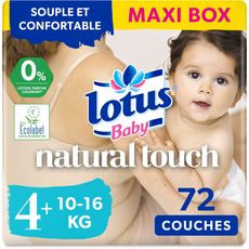 LOTUS BABY Lotus Baby Couches taille 4+ (10-16kg) x72 72 couches