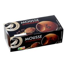 AUCHAN MMM! Mousse au chocolat gourmande 2x90g