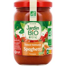 JARDIN BIO ETIC Sauce tomate pour spaghetti fabriqué en France, en bocal 200g