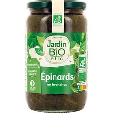 JARDIN BIO ETIC Epinards en branches, en bocal 630g