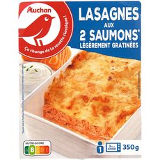 AUCHAN Lasagnes au saumon 1 portion 350g
