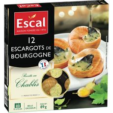 ESCAL Escal Escargot de Bourgogne au chablis 89g 12 pièces 89g