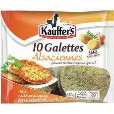 KAUFFER'S Kauffer's Galettes de pommes de terre Alsaciennes 10 pièces 670g 10 pièces 670g