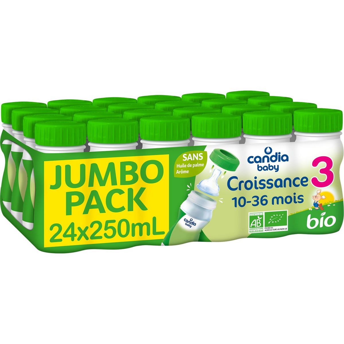 Candia Baby Lait De Croissance Bio Des 10 Mois Jumbo Pack 24x25cl Pas Cher A Prix Auchan