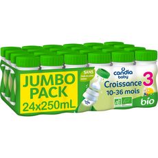 Candia Baby Lait De Croissance Bio Des 10 Mois Jumbo Pack 24x25cl Pas Cher A Prix Auchan