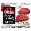 CHARAL Biftecks happy family 3 pièces 300g